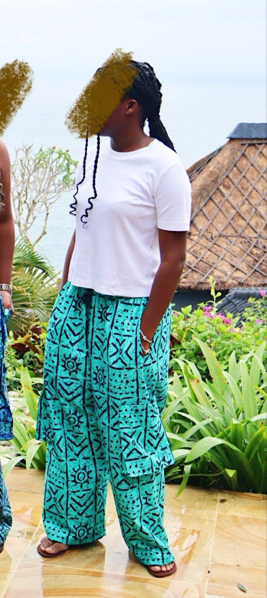 Calça Cargo Afro Aqua